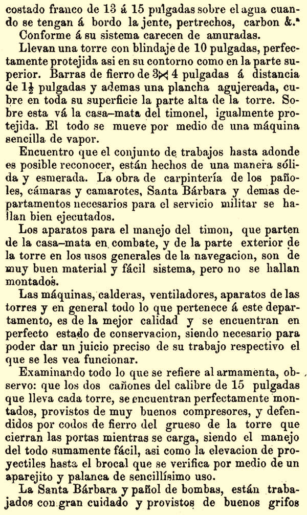 Documento histórico sobre la justificación de la compra de los monitores Oneoto y Catawba, página 2