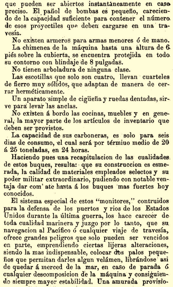 Documento histórico sobre la justificación de la compra de los monitores Oneoto y Catawba, página 3