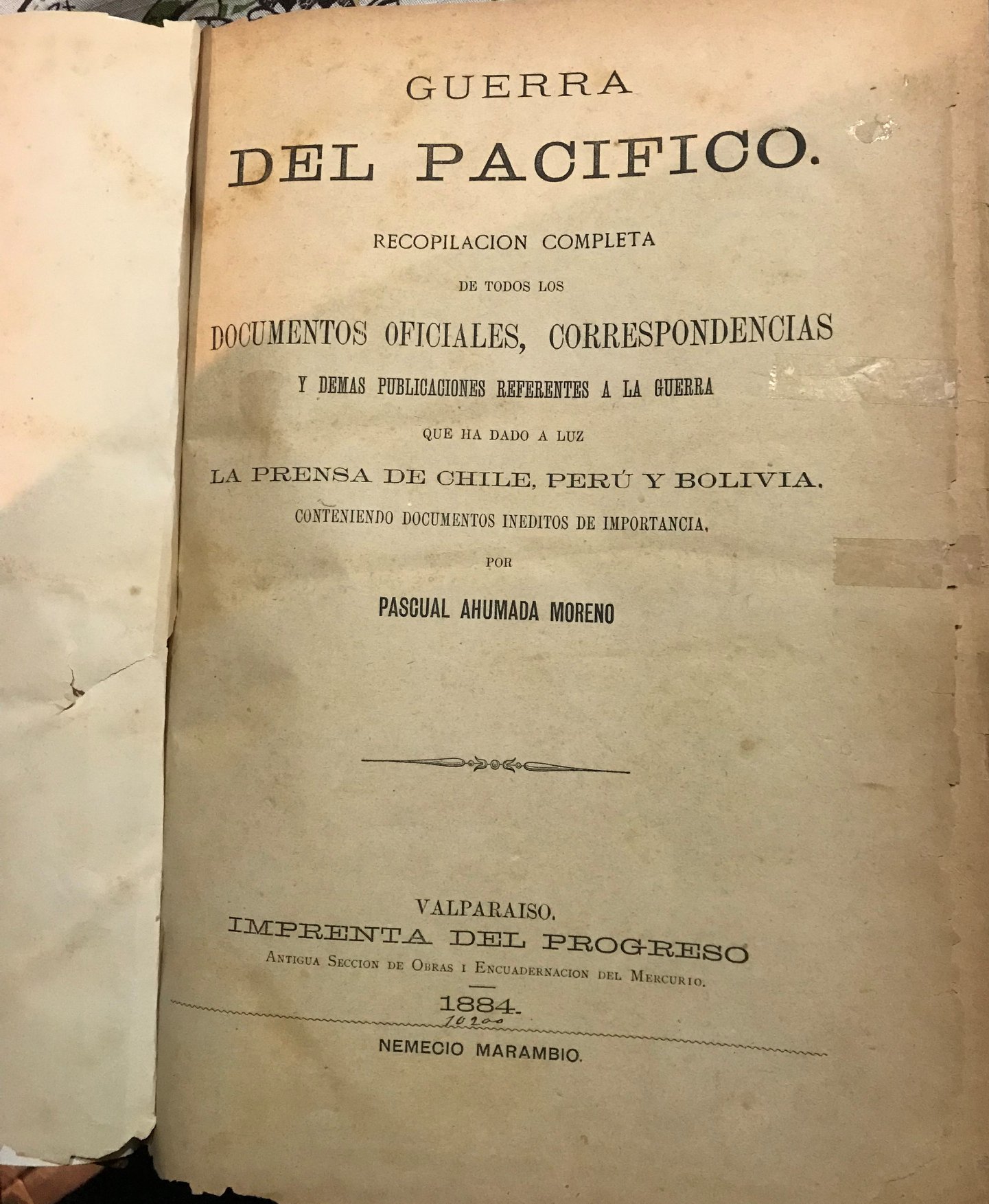 Primer volumen de la colección documental de Pascual Ahumada Moreno