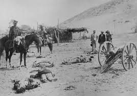 Chile invade Lima 1881: Ejército chileno avanzando hacia la capital peruana después de la victoria en Miraflores, marcando el inicio de la ocupación de Lima durante la Guerra del Pacífico