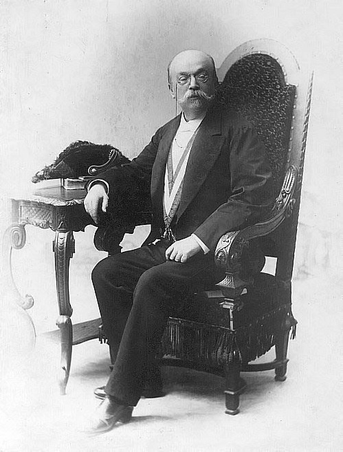 Retrato de Francisco García Calderón Landa, presidente provisional del Perú durante la Guerra del Pacífico (1881)