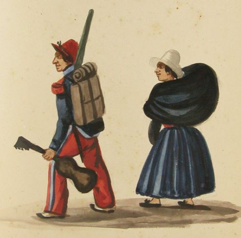 Retrato de una rabona peruana durante la Guerra del Pacífico, mujer valiente que acompañó a los soldados en campaña