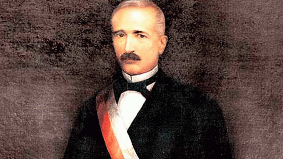 El Presidente José Balta y el Capitán de Navío Miguel Grau, por Michel Laguerre